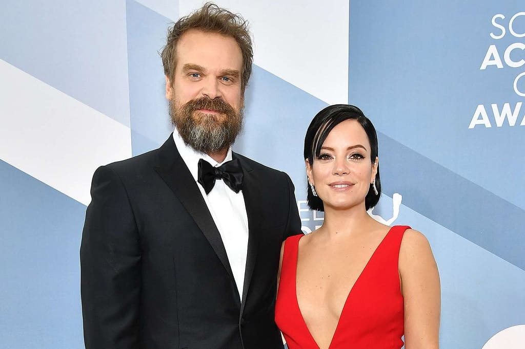 Lily Allen with her husband David Harbour