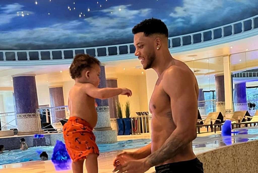 Theo Campbell Is the best father figure for his son Aries (Source: Instagram)